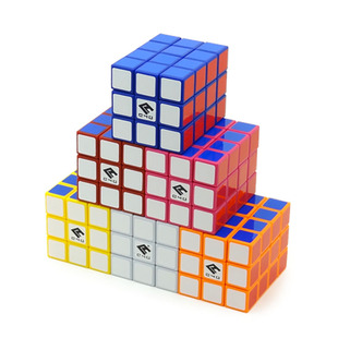 铭浩之334黑白原色透明夜光蓝不等阶魔方C4U 3X3X4多层益智全功能