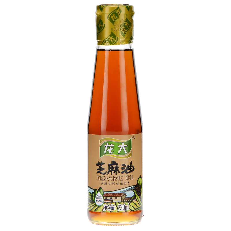 龙大芝麻油220mlx4 小磨香油火锅香油植物油食用油芝麻油