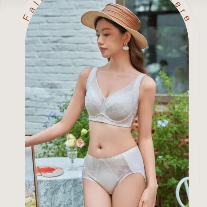 素思瑪盈盈柔波記憶鋼圈夾棉軟鋼圈薄棉杯收副乳大罩杯FC92416