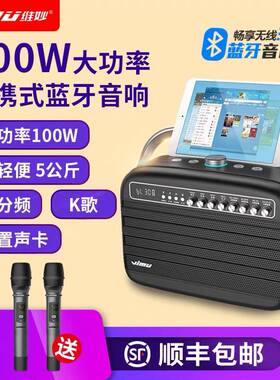蓝牙唱歌内置声卡直播移动音箱