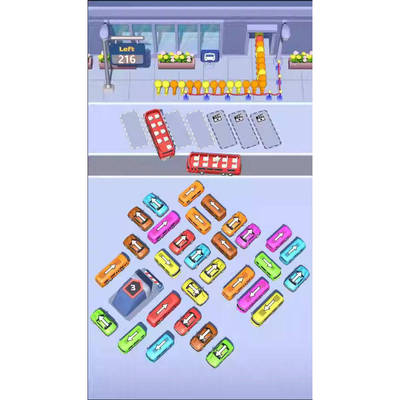 Unity 看谁能通关 我在停车场当保安 Bus 游戏源码 消除排序上车