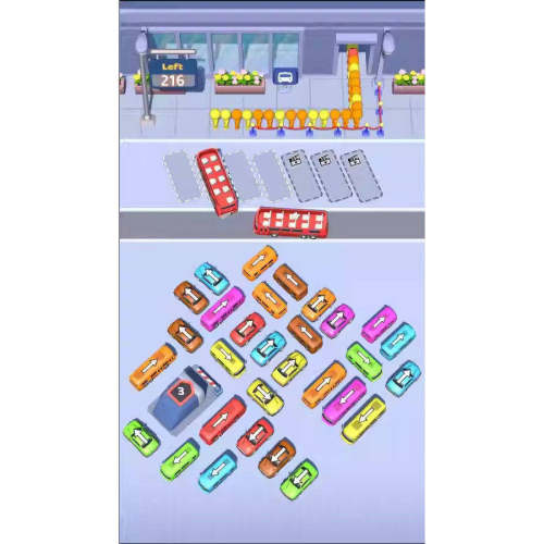 Unity 看谁能通关 我在停车场当保安 Bus 游戏源码 消除排序上车
