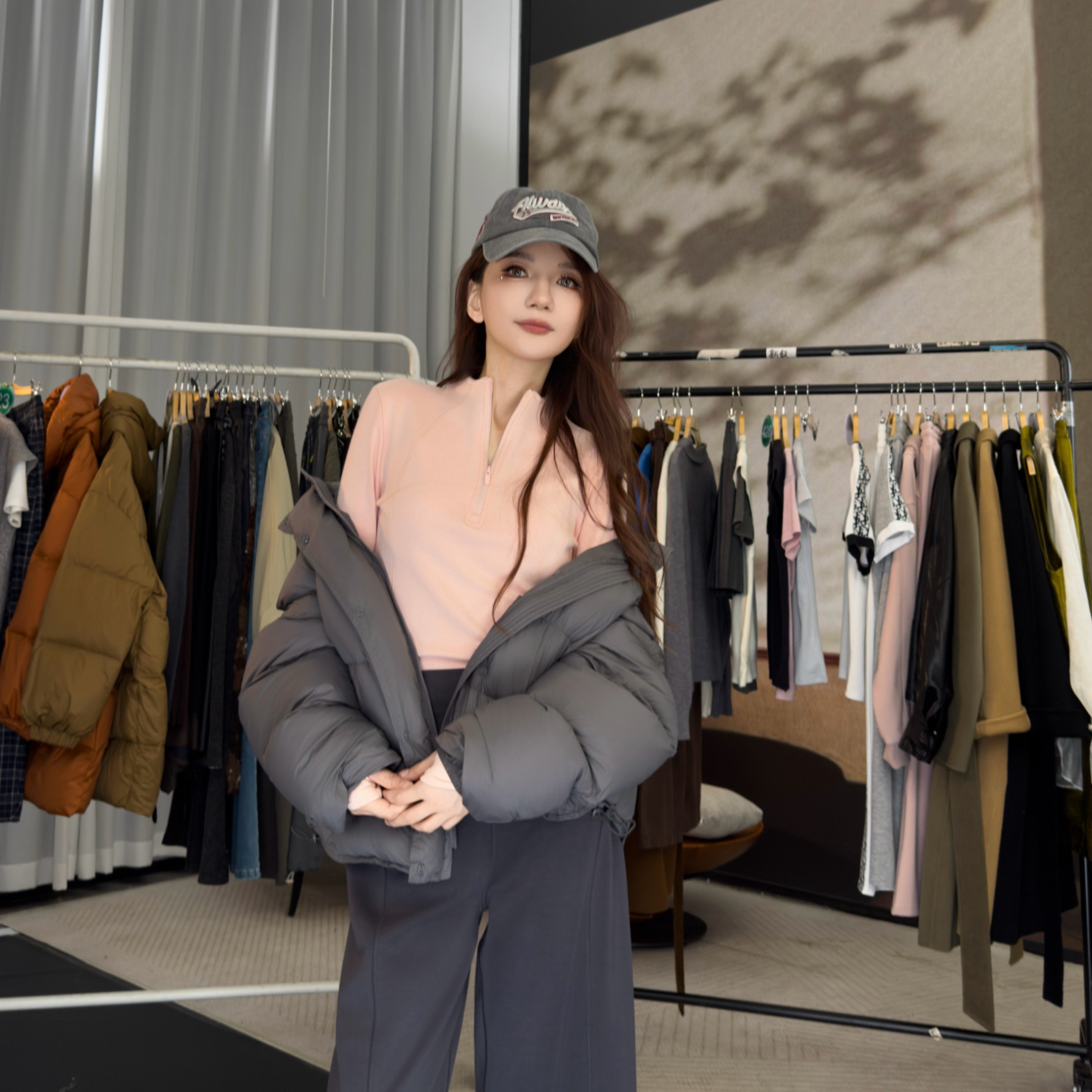 恩佳专享莱赛尔半拉链打底瑜伽服秋冬新品尝鲜价5742图片