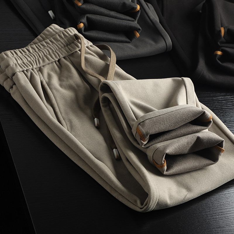 黑科技抗静电！绵羊毛+天丝混纺！秋冬男加厚锁温保暖毛呢休闲裤,男装,休闲裤,淘宝优惠券,粉丝福利购,淘宝优惠卷