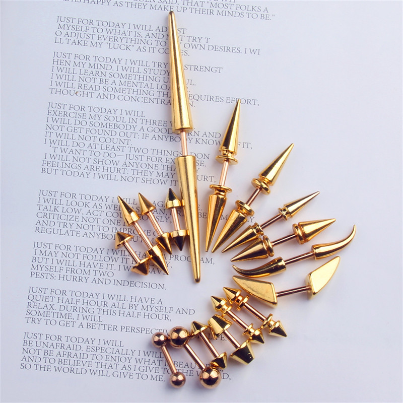 子弹头双头螺丝 朋克尖钉diy铆钉配件 材料diy柳丁辅料金属钉金色