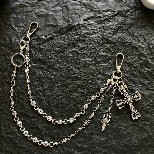 Корзина, ретро двухэтажный аксессуар, цепочка с аксессуарами, меч, на цепочке