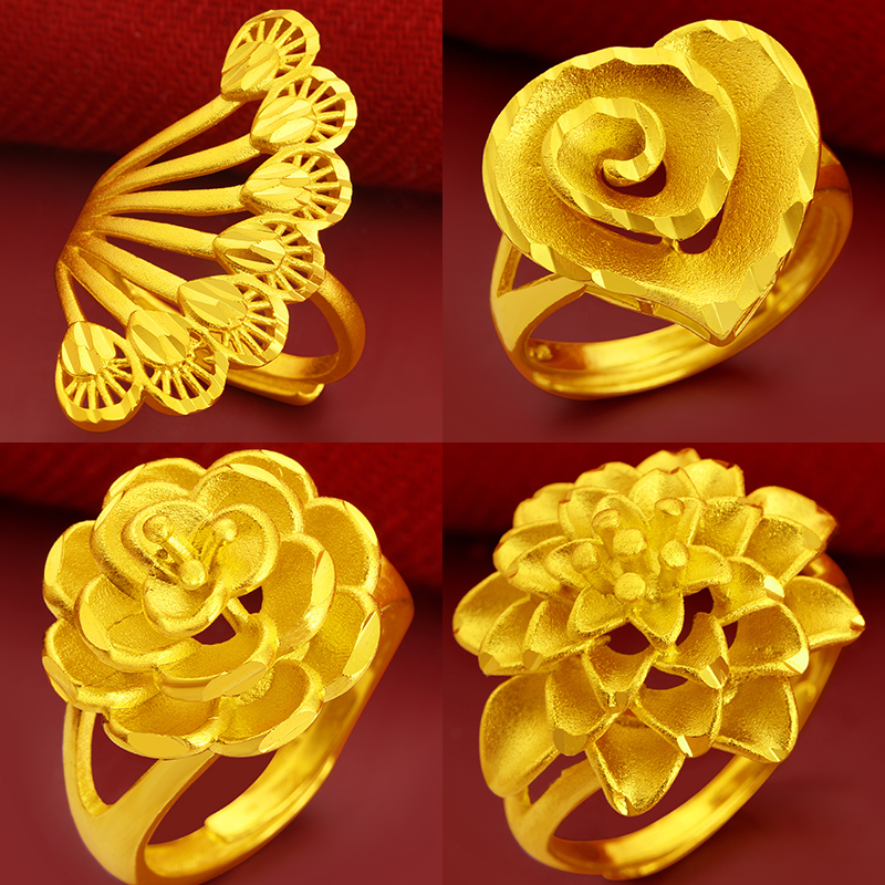 2022年新款潮越南沙金戒指女仿真