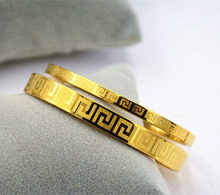 欧币饰品铜手镯镀金手链仿真黄金保色日韩国沙金饰品女结婚礼物