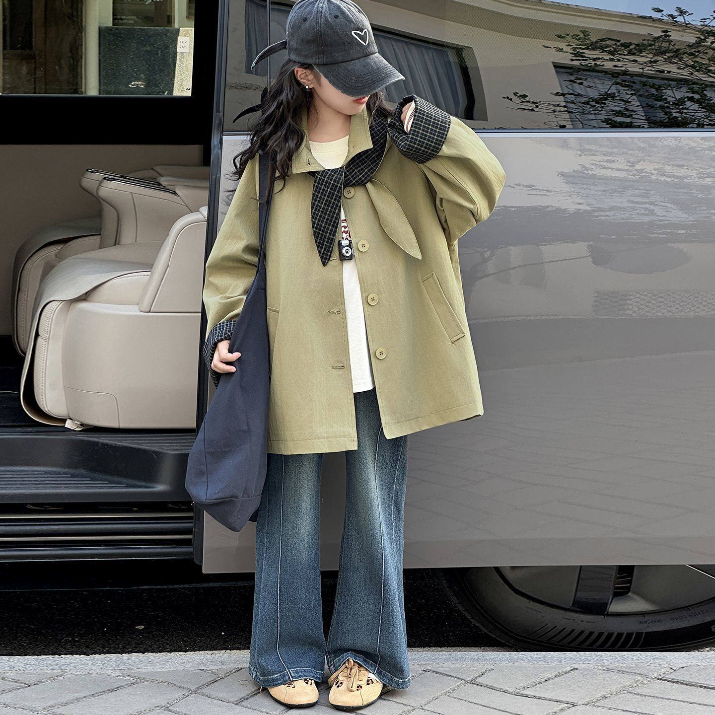 女童韩版风衣童装外套女2025新款秋装中大童休闲时尚上衣好看衣服,童装/婴儿装/亲子装,风衣,淘宝优惠券,粉丝福利购,淘宝优惠卷