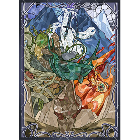 PTCG卡套古剑豹彩窗牌套玻璃彩绘