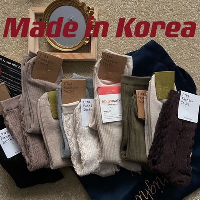 韩国大门进口袜子纯棉保暖