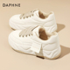 百搭休闲板鞋 达芙妮小白鞋 女鞋 厚底增高面包鞋 女2026新款 春秋爆款