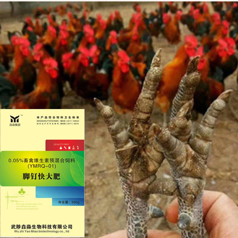 脚钉快大肥鸡长脚蹬子长飞爪长小脚防啄羽鸡药促长催肥脚钉王增食