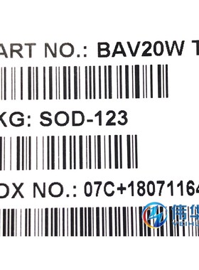 原装原厂 贴片 BAV20W T2 SOD-123 150V/200mA 开关二极管 3000只