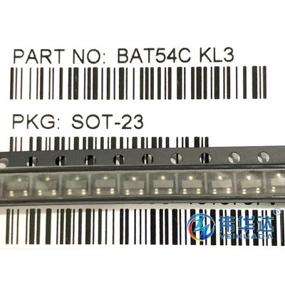 原装现货 BAT54C 丝印KL3 SOT-23 30V/200mA 肖特基二极管 3000只