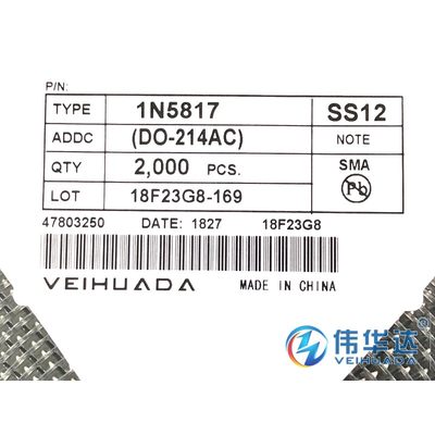 1N5817 SMA SS12 贴片肖特基二极管 DO-214AC IN5817 (30只)