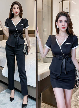 新款足疗足浴技师工作服桑拿按摩
