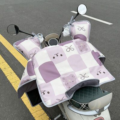 适用雅迪爱玛2025新款女士电车挡风被超级厚电动自行车御寒冬用