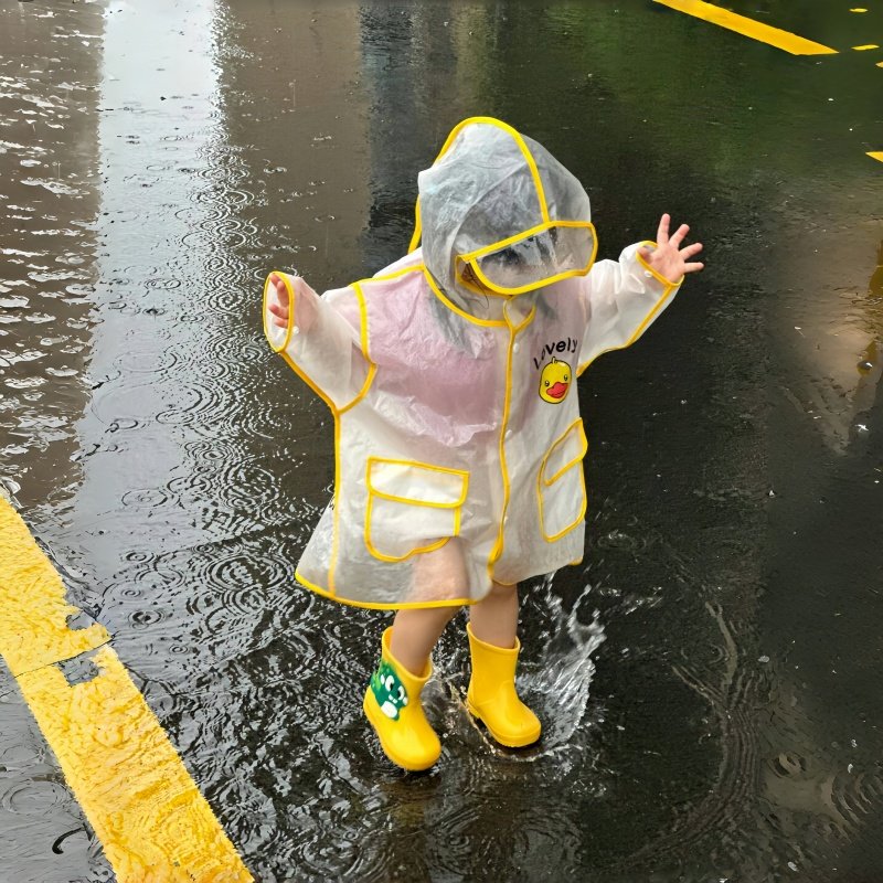 儿童雨衣男童女童小童防水幼儿园小学生背包卡通时斗篷全身雨披