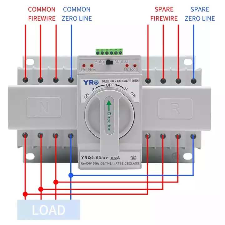CE证直销2-4P63A400V发电机控制器双电源自动一体转换开关智能