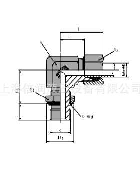 供应EMB接头 可调向带锁紧螺母直角接头