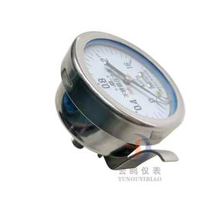 63BF上海自动化仪表四厂压力表 嵌入式 轴向带卡子压力表