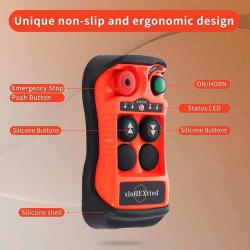 2 Channel Button Industrial Wireless Overhead Hoist Crane Ra