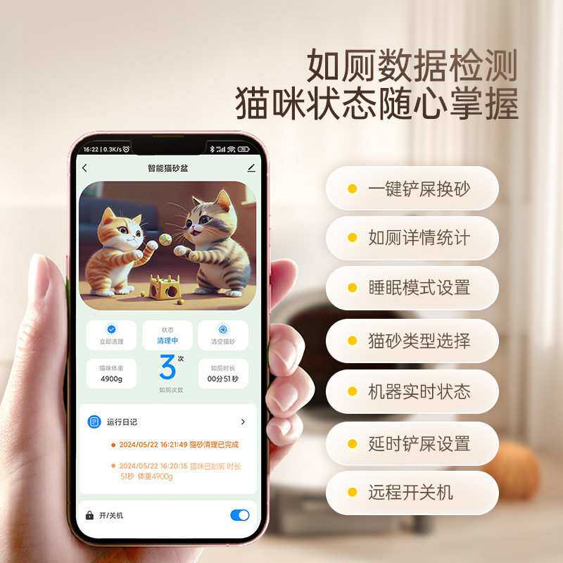 【1万人收藏】喵理事全自动猫砂盆超大号智能电动清理猫厕所封闭
