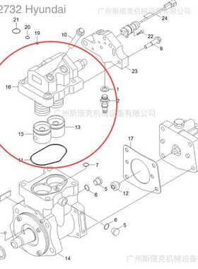 ISLE发动机4902732燃油泵头CCR1600泵头3973228 4307384  4954199