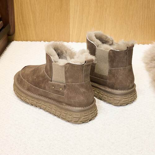 新款切尔西羊毛靴防水保暖雪地靴