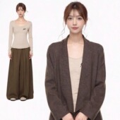 WESTAYOONE中长款 阔腿裤 毛衣开衫 V领打底衫 女韩系慵懒 8.10新品