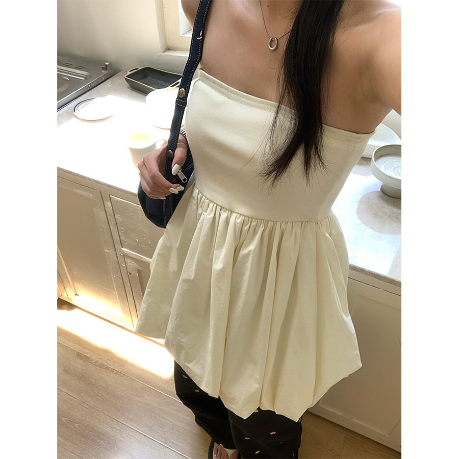 九点奶思韩版服饰小香风时尚气质女士吊带抹胸无袖巨好看的上衣女