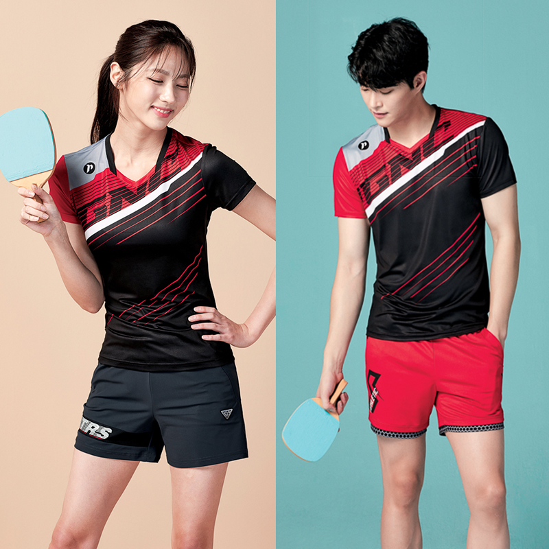 PGNC佩极酷羽毛球服女套装韩国进口男夏季时尚透气速干短袖运动服