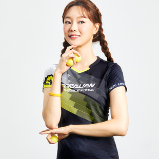 可莱安韩国羽毛球服2021新款 队服运动服套装 男女透气速干情侣短袖