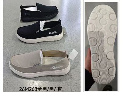 一步赢男鞋一脚蹬老北京帆布鞋套脚休闲男士春季透气软底舒适布鞋