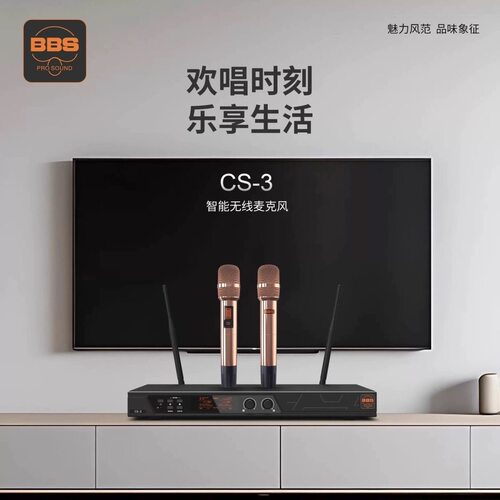 BBS CS-3OPT光纤无线话筒一拖二舞台演出家用KTV酒吧智能麦克风