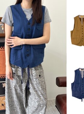 FAFAMOON  官方授权    26SS    V领四袋拼接马甲