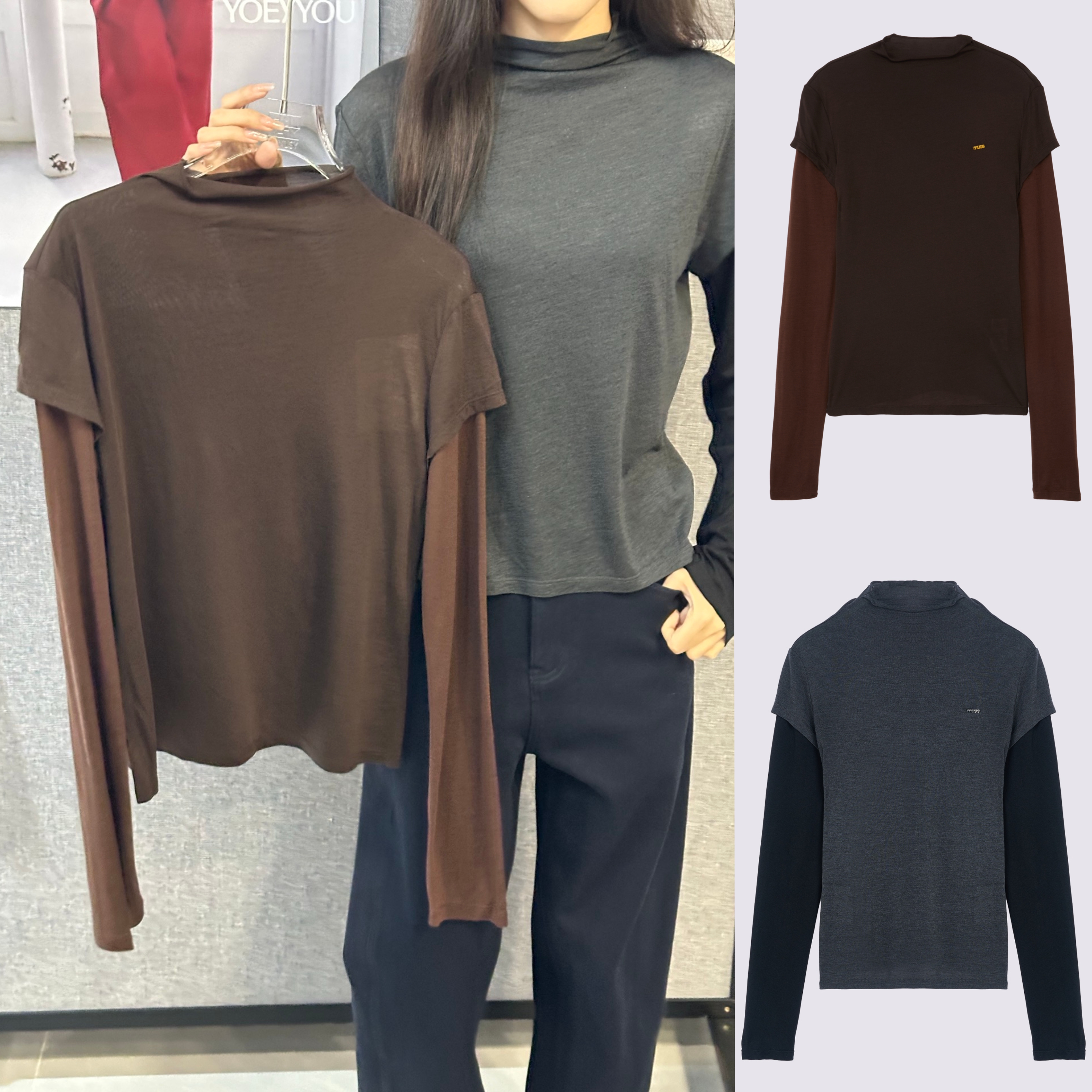 现货秒发 ANNENONO 官方授权 25AW假两件t恤