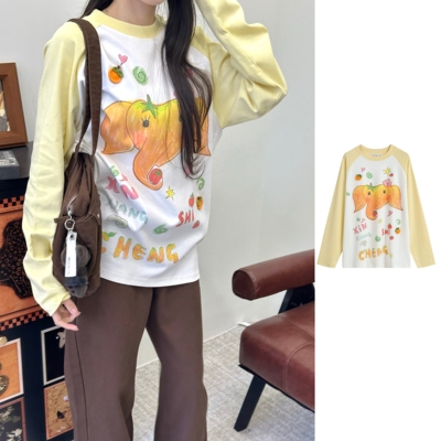 现货秒发 CHEERiUPi 官方授权 26SS心象事成插肩长袖t恤