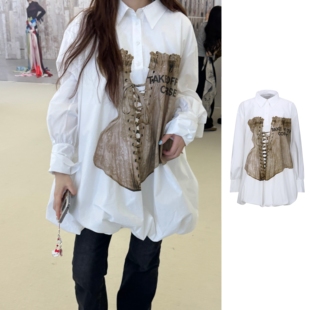 现货秒发 YCH 官方授权 25AW鱼骨衬衫裙