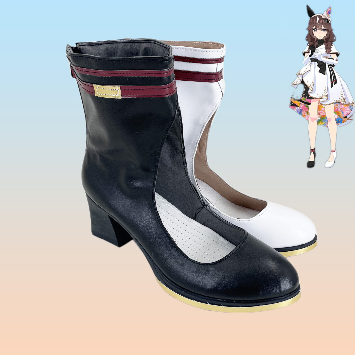 赛马娘机伶金花cos鞋漫展演出粗跟角色扮演女款cosplay鞋靴子定做,模玩/动漫/周边/娃圈三坑/桌游,COSPLAY配件/道具/人偶服,淘宝优惠券,粉丝福利购,淘宝优惠卷