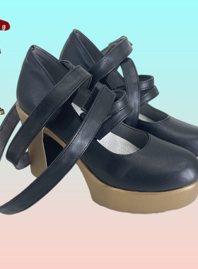 扭曲仙境Riddle梦中叛逆者cos鞋定做3738暗金粗跟cosplay鞋子定制