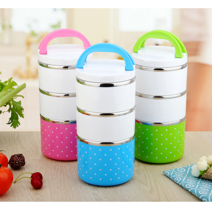 Sealed Children's Anti-Scald Insulated Lunch Box, Cute Bento Box for Students, Stainless Steel Multi-Layer Lunch Box, Portable Set for Girls