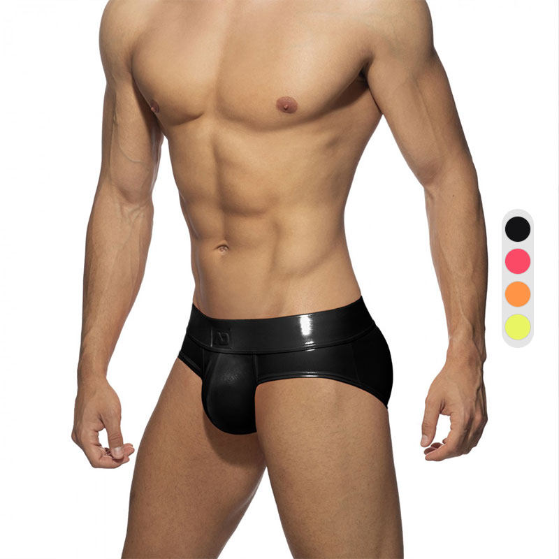 addicted 男士三角内裤立体分仓囊袋仿皮霓虹性感高弹柔软 ad987