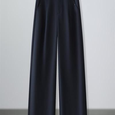 职业西装裤女春秋季2025新款高腰窄版直筒休闲宽松垂感爆款阔腿裤