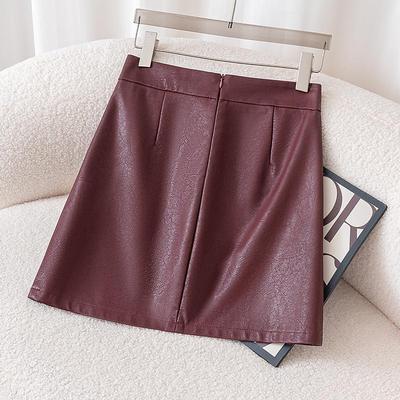 气质皮裙半身裙女2025新款秋冬季短裙不规则高级感pu皮包裙一步裙