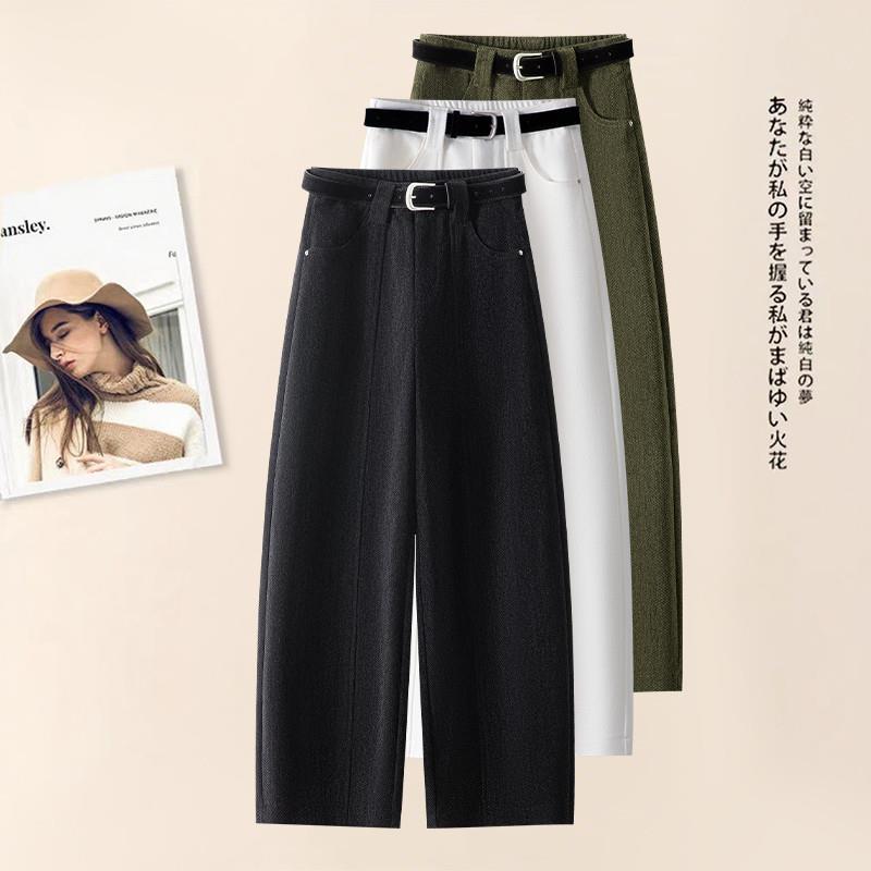 秋冬裤子女2025新款加厚弯刀裤郑州高端品牌女裤官方旗舰店镰刀裤