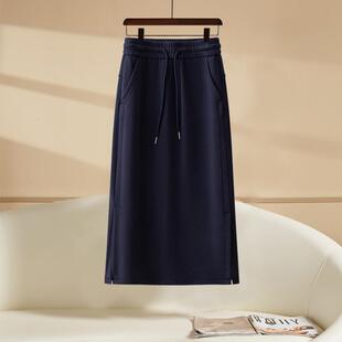 运动休闲裙子黑色a字半身裙梨型身材遮胯 春款 半裙女2025新款 秋季
