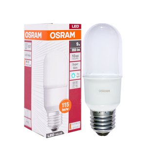 OSRAM欧司朗LED灯泡T型柱形7W9w12w小甜筒E27口4K中性光长条灯泡