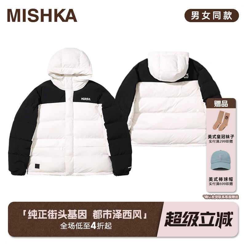 mishkanyc高街时髦连帽羽绒服